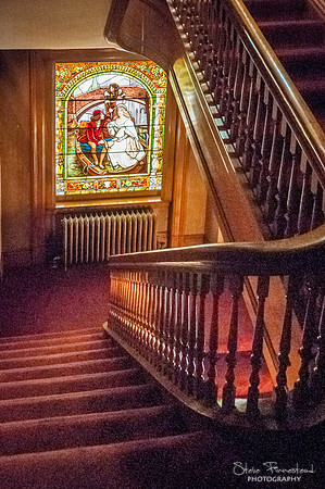 Stained Glass in Stairway