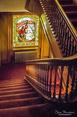 Stained Glass in Stairway